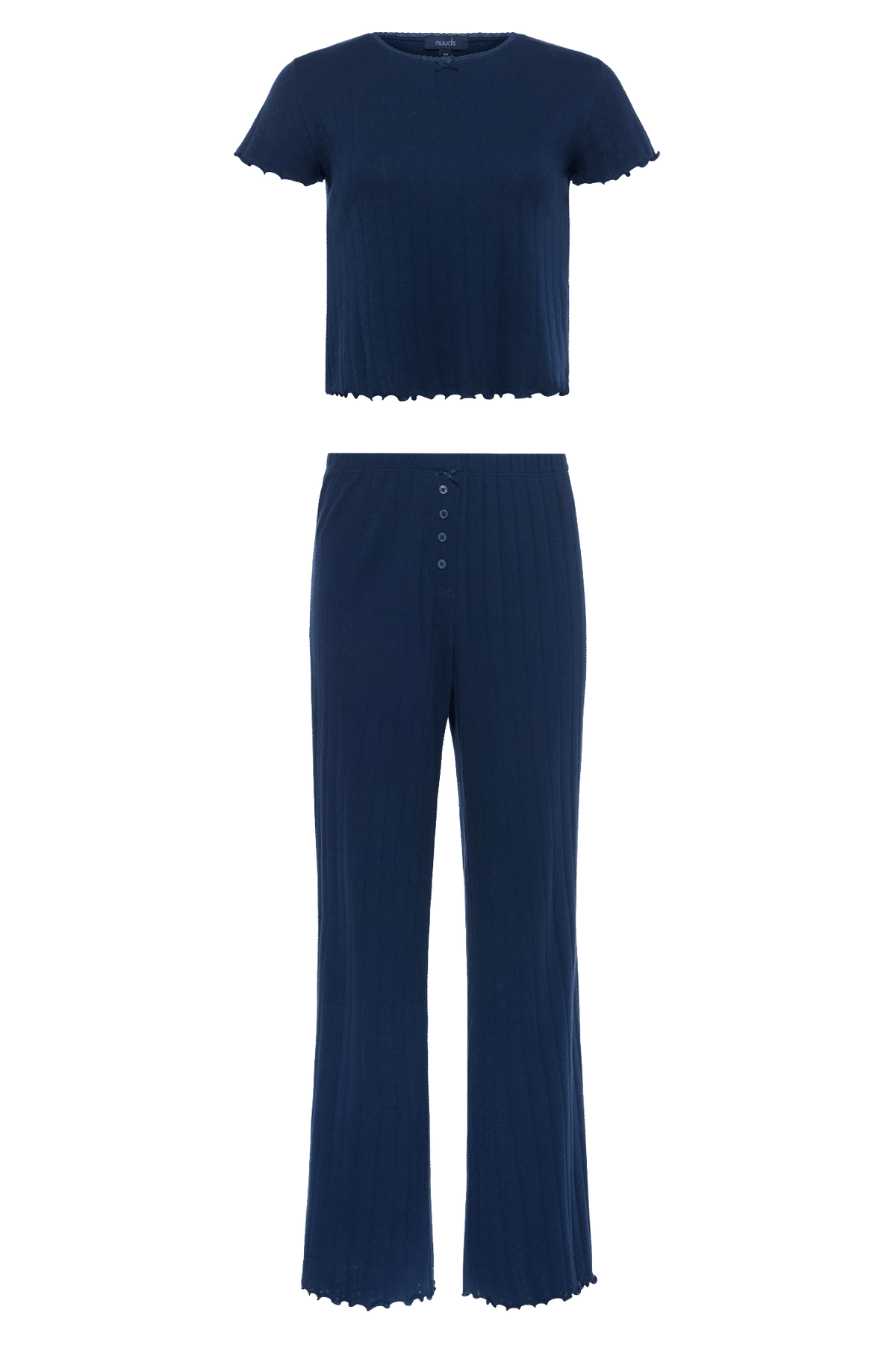 Pointelle Pajama Pant Set | Navy
