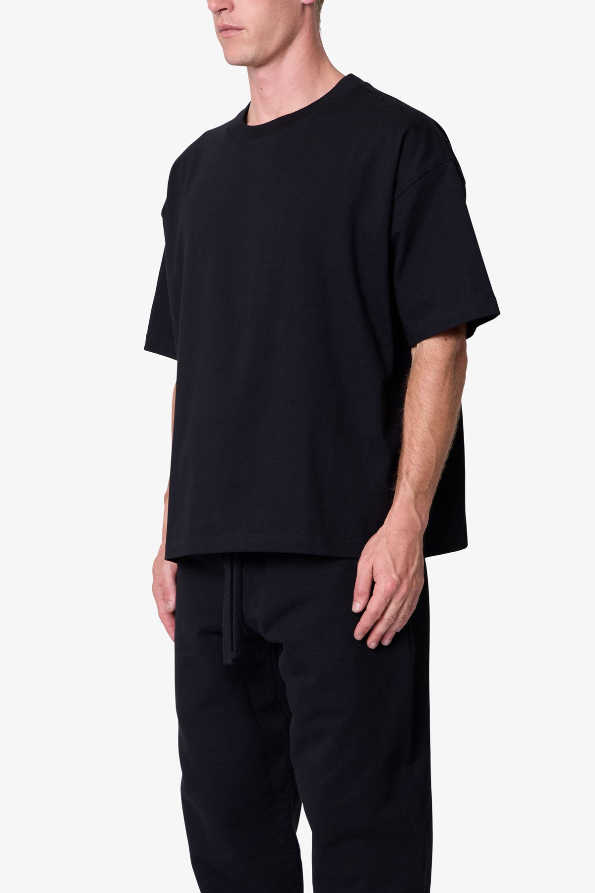 Heavy Basic Boxy Tee - Black