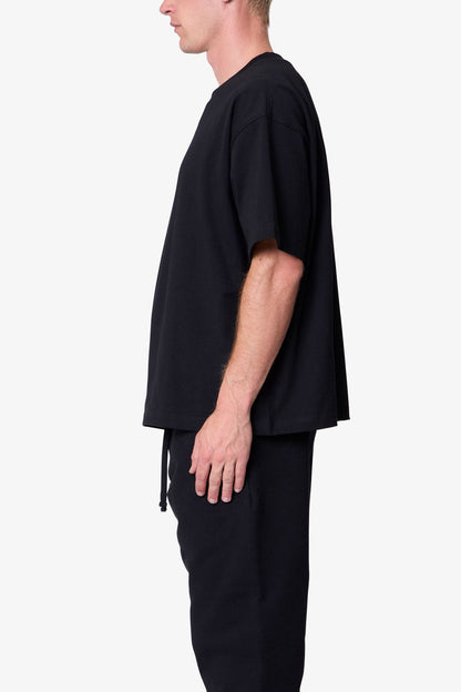 Heavy Basic Boxy Tee - Black
