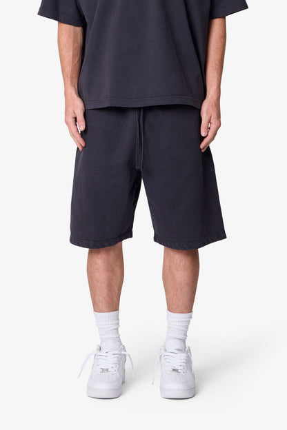 Heavy Basic Sweatshorts - Washed Black