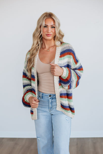 Noella Striped Cardigan