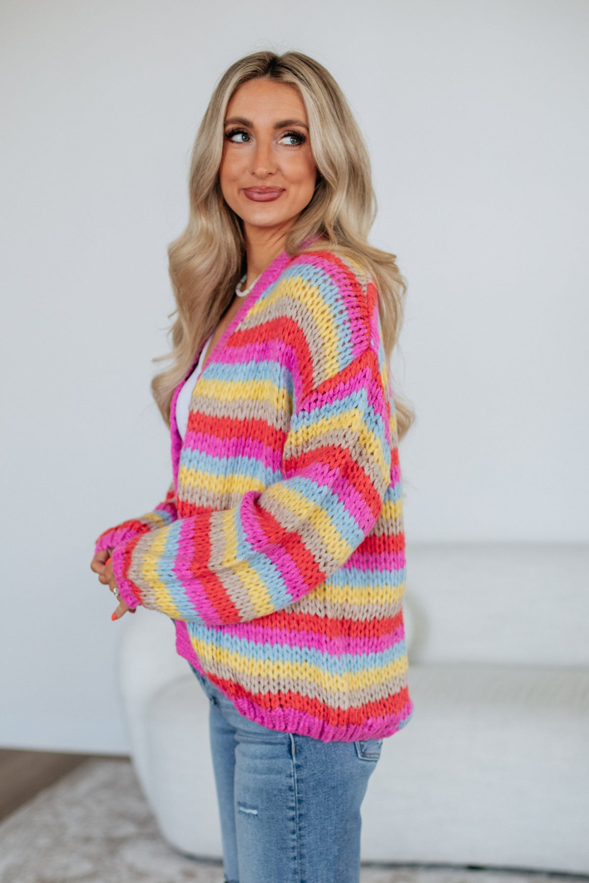 Noella Striped Cardigan