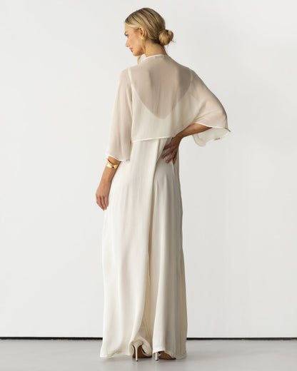 Brienne Lightweight Cape | Ivory