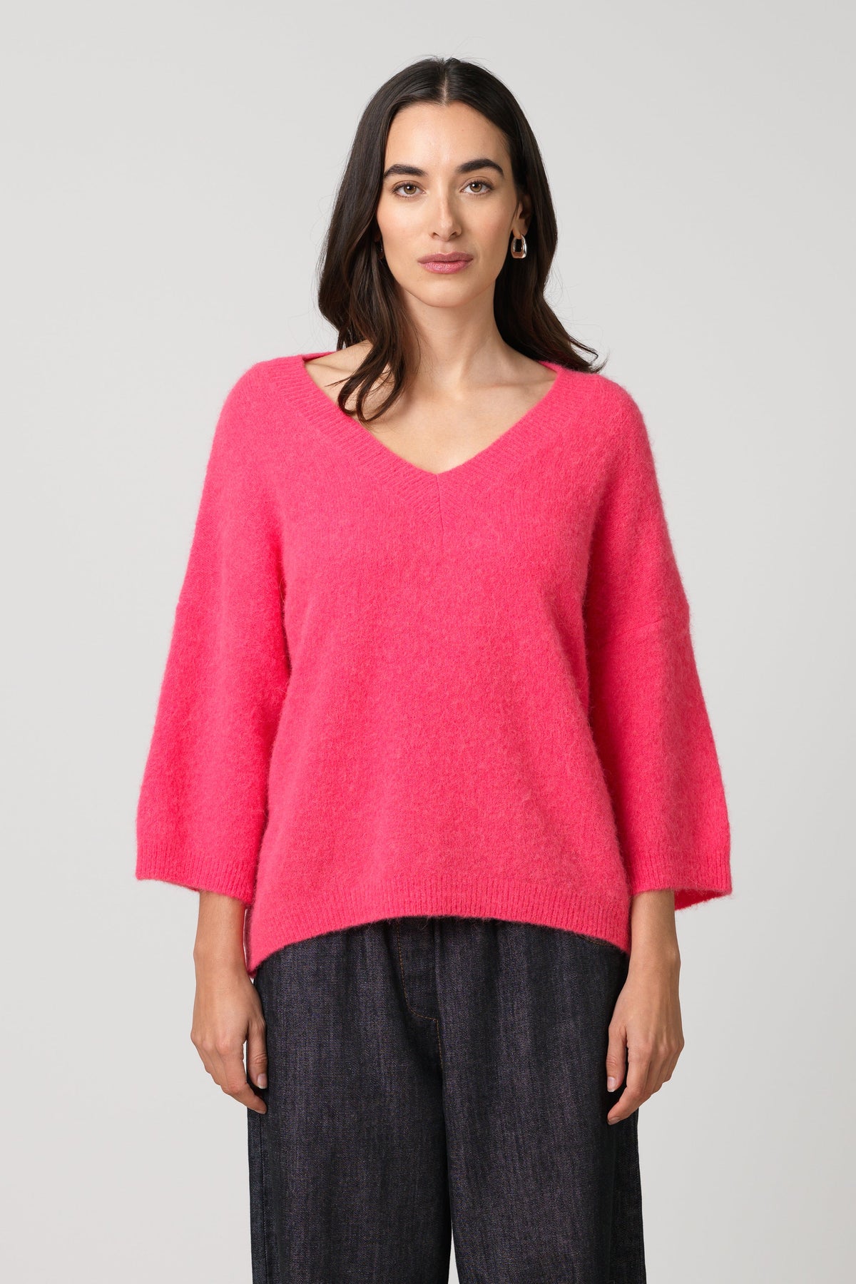 Kelly Sweater | Hot Pink | Alpaca-Wool Blend