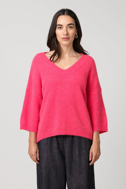 Kelly Sweater | Hot Pink | Alpaca-Wool Blend