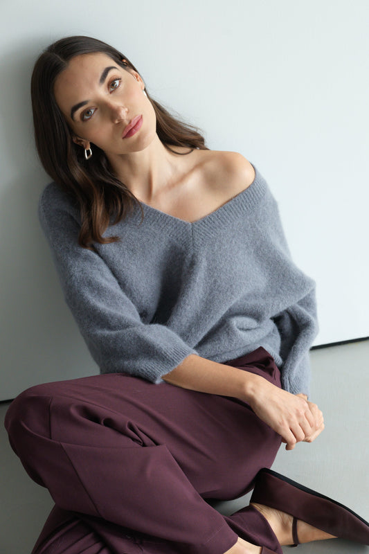 Kelly Sweater | Grey | Alpaca-Wool Blend