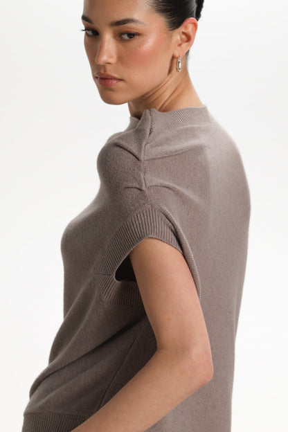 Vivienne Asymmetric Knit | Mink