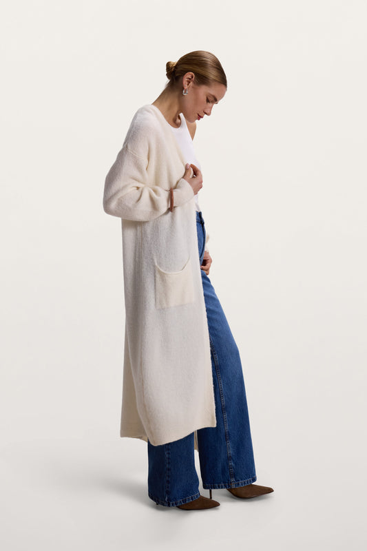 Yasmin Open Cardigan | Ivory | Alpaca Blend