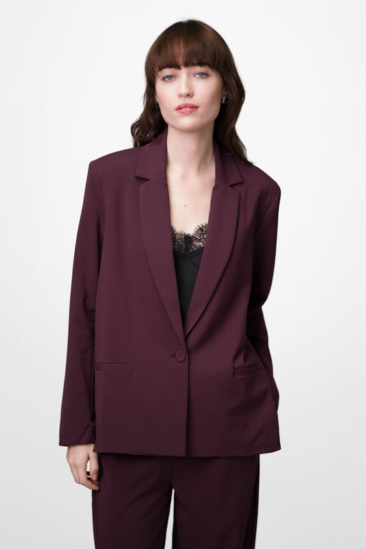 Neve Blazer | Burgundy