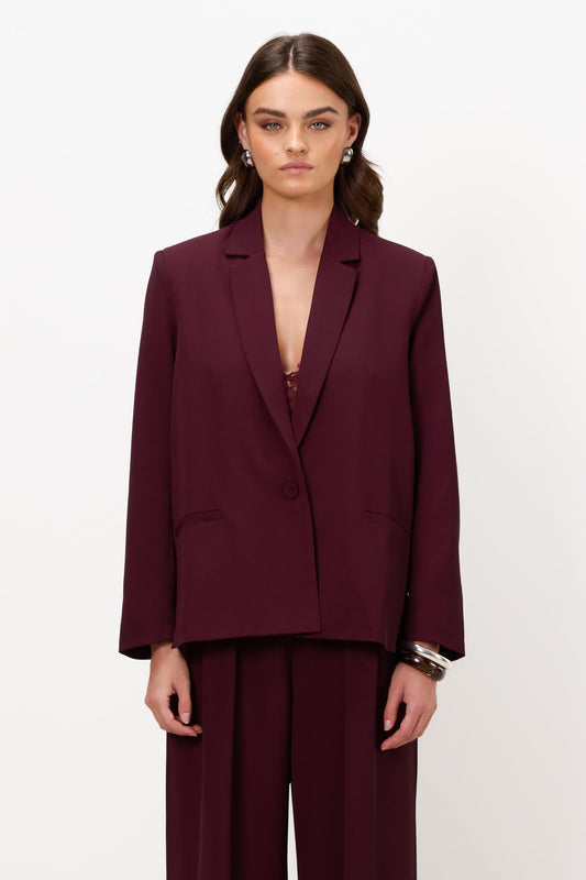Lana Blazer | Burgundy