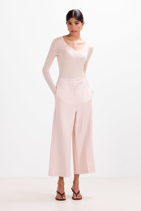 Spencer Tailored Elastic Waist Trousers | Dusty Pink