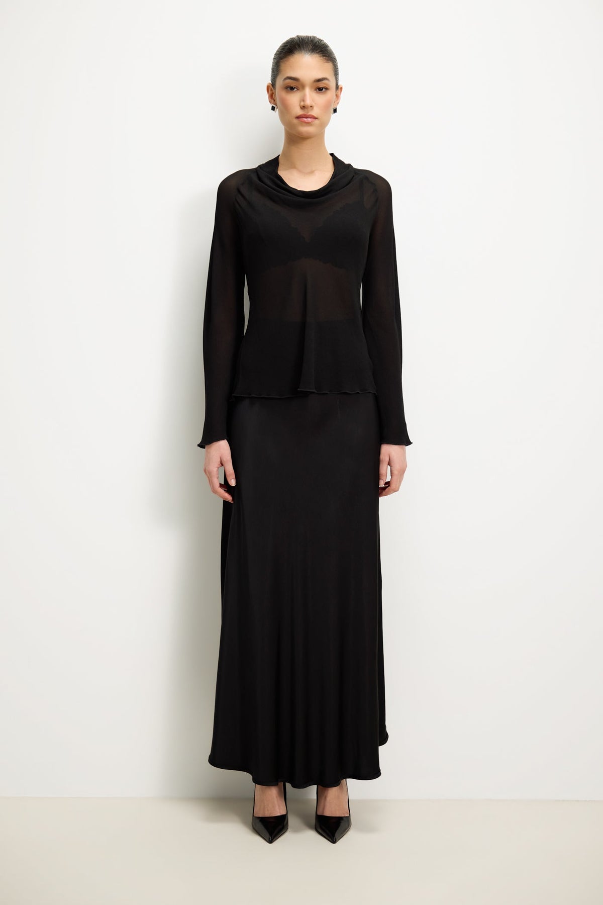 Serafina Chiffon Blouse | Black