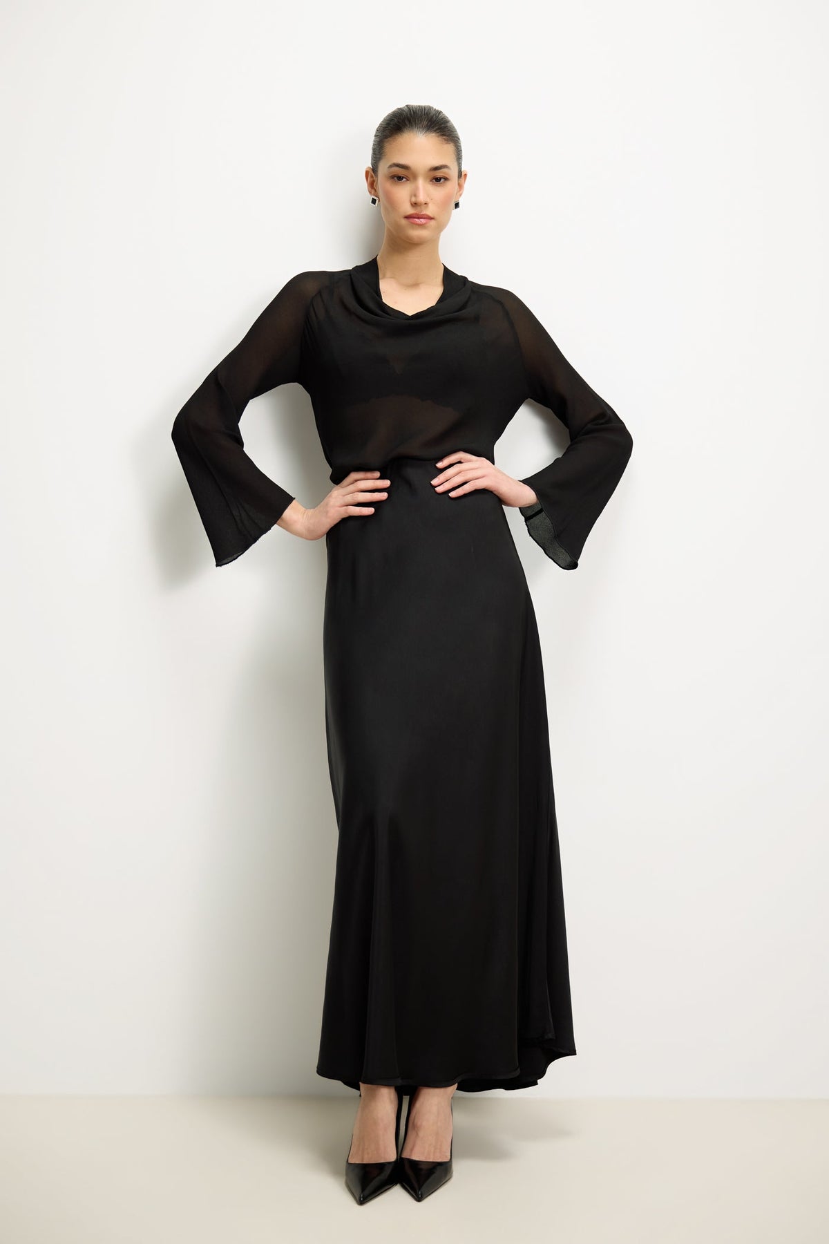 Serafina Chiffon Blouse | Black