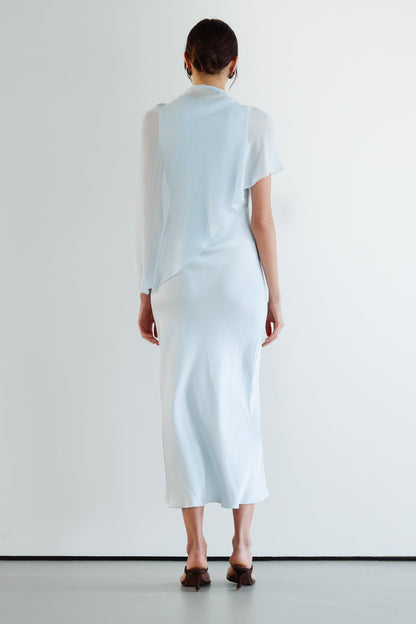 Lumi Asymmetric Poncho | Glacier