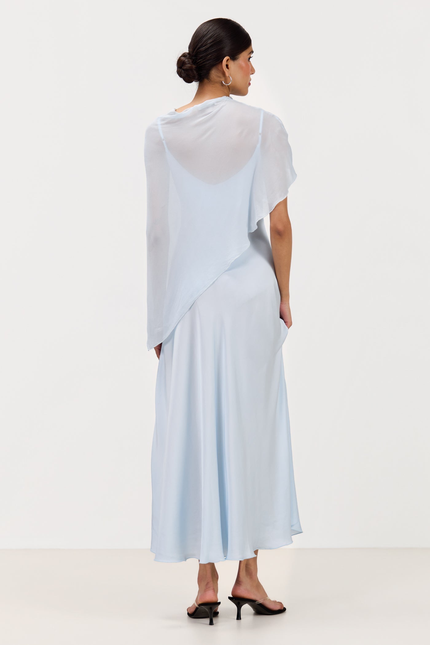 Anne Satin Slip Dress | Glacier