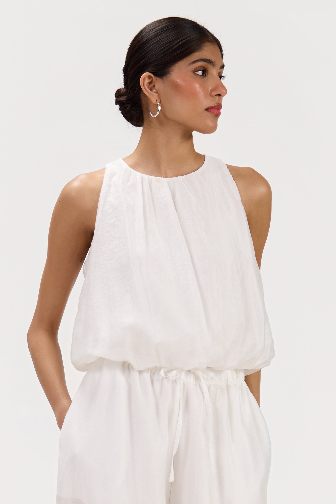 Jemima Balloon Trousers | White