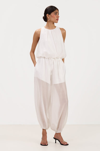 Jemima Balloon Top | White