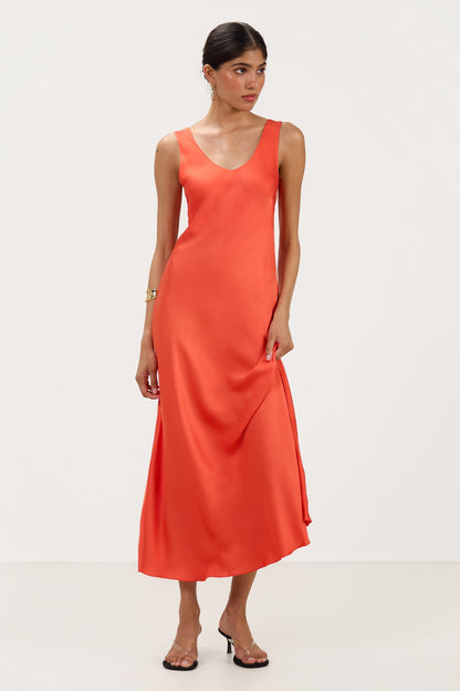 Liora Satin Maxi Dress | Fiesta