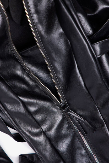 Leather Weekender Bag - Black