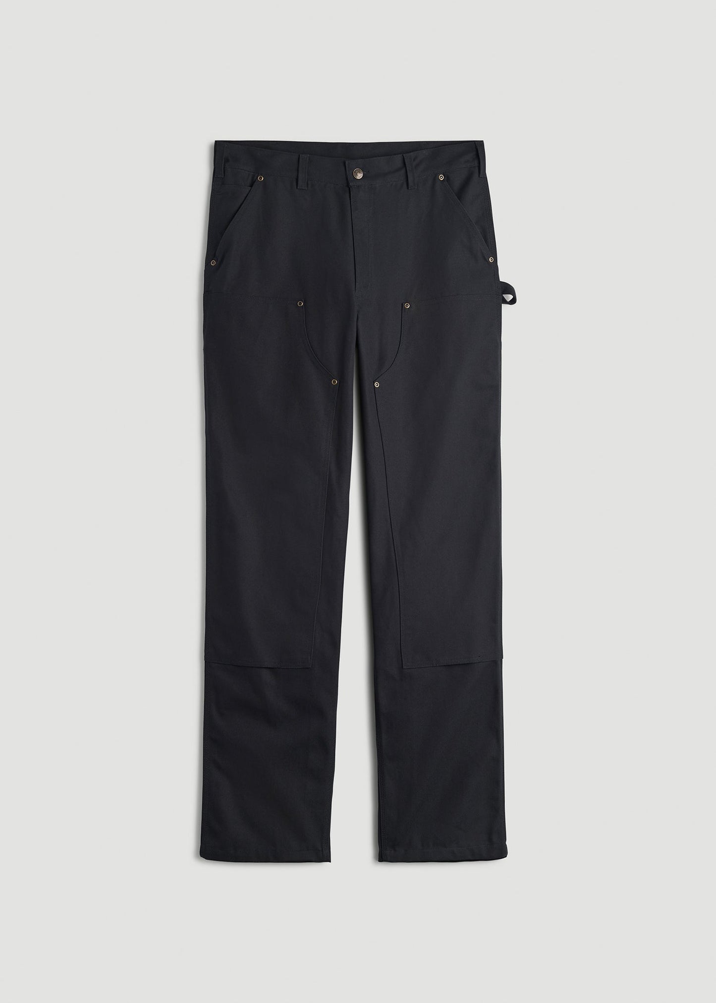 LJ&S Double Front Utility Work Pants for Tall Men in Black