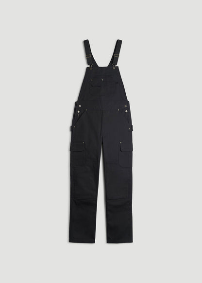 LJ&S Canvas Bib Overalls for Tall Men in Black