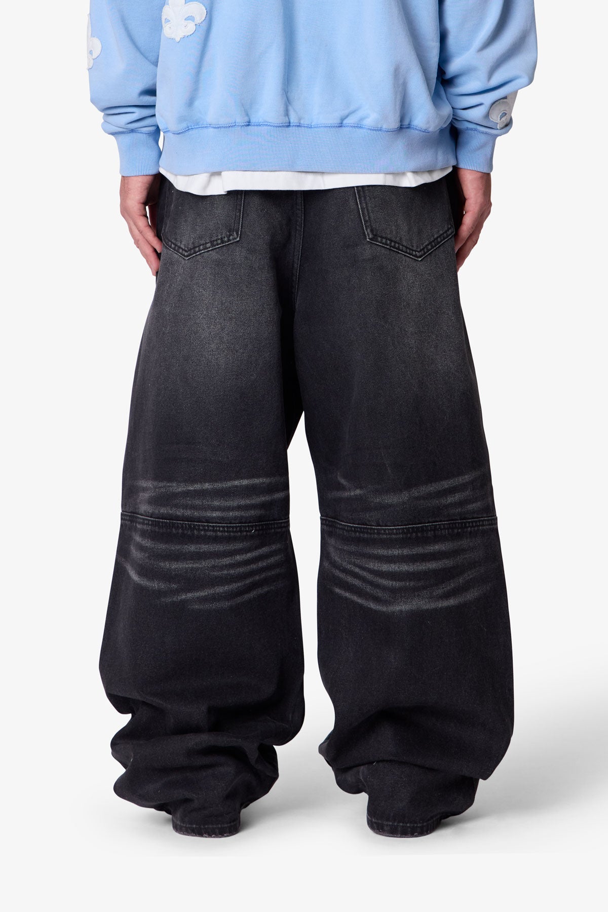 Mega Baggy Moto Denim - Waxed Black