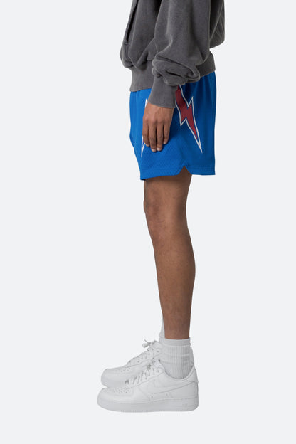 Mesh Basketball Shorts - Blue/Red