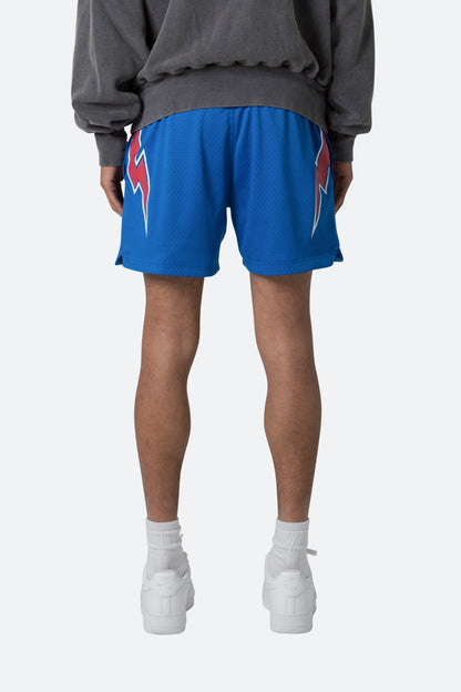 Mesh Basketball Shorts - Blue/Red