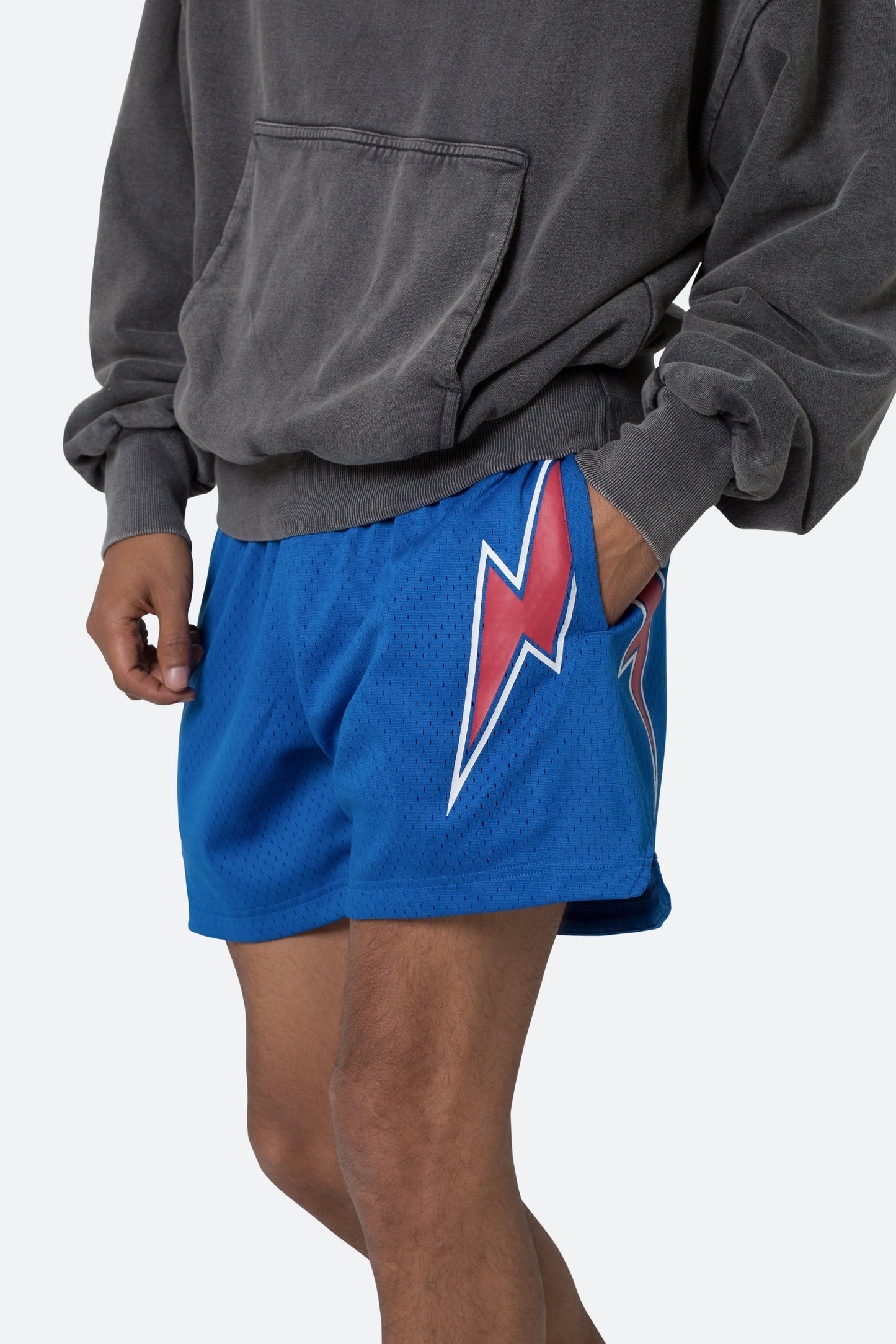 Mesh Basketball Shorts - Blue/Red