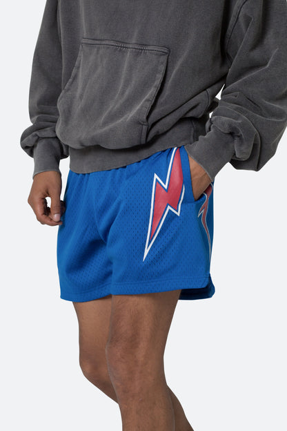 Mesh Basketball Shorts - Blue/Red