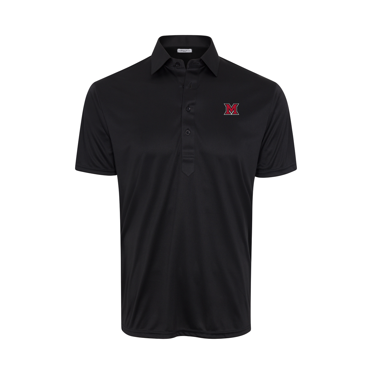 Miami Ohio Semi-Spread Collar Polo Black