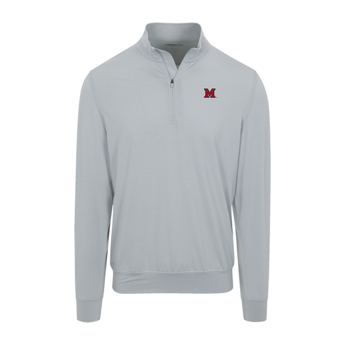 Miami Ohio Velocity Performance Quarter Zip Light Grey