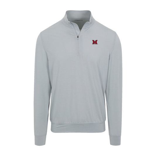 Miami Ohio Velocity Performance Quarter Zip Light Grey