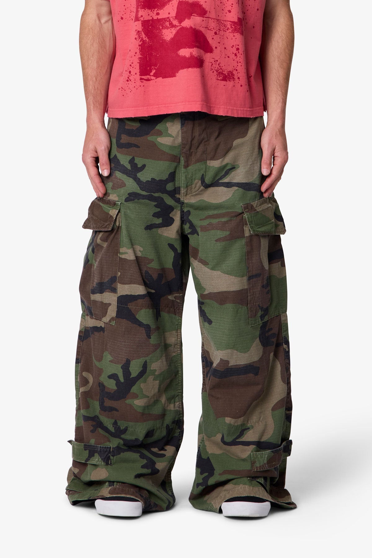 Military Rave Cargo Pants - Camo