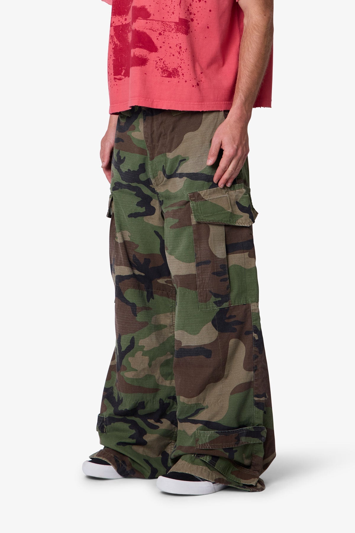 Military Rave Cargo Pants - Camo