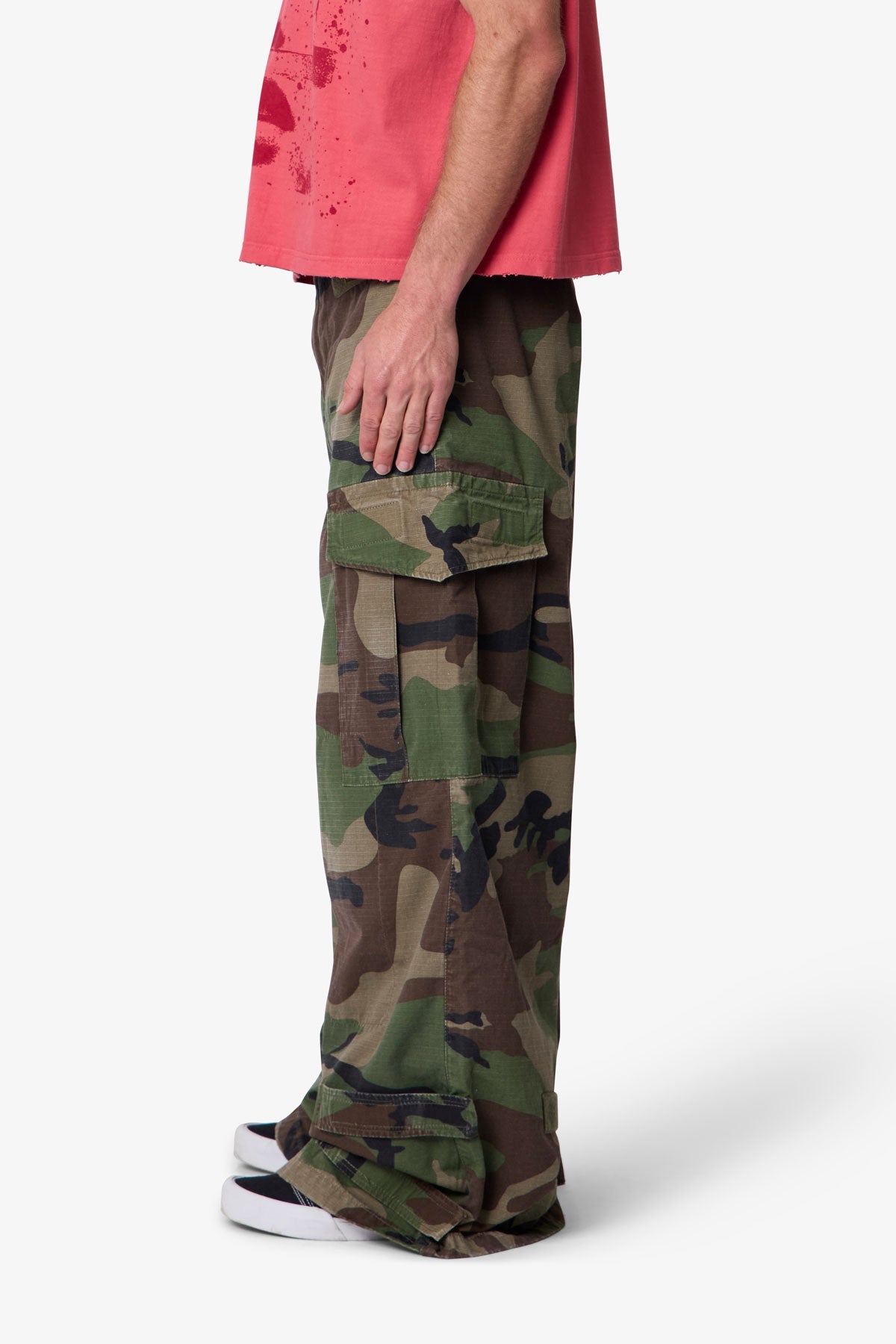 Military Rave Cargo Pants - Camo