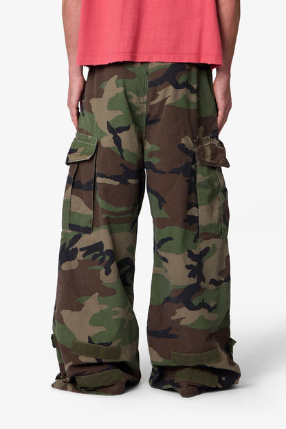 Military Rave Cargo Pants - Camo