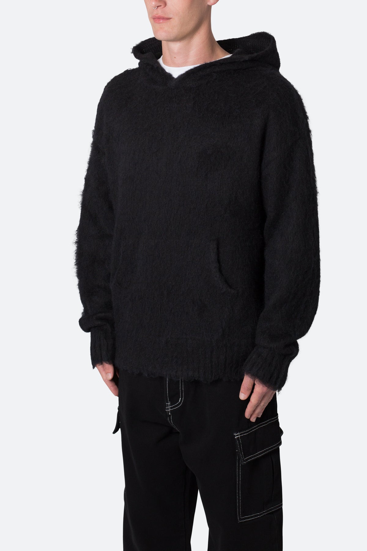 Mohair Hoodie - Black