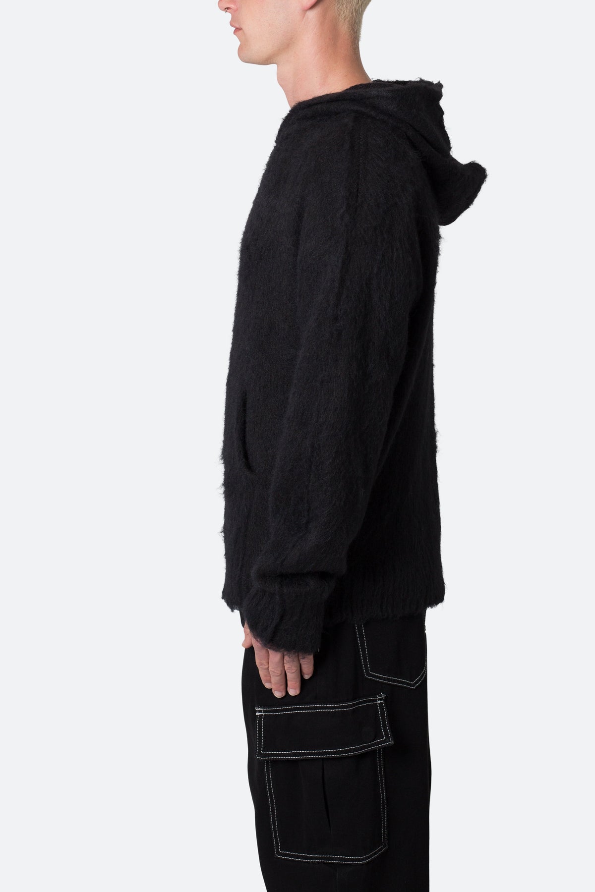 Mohair Hoodie - Black