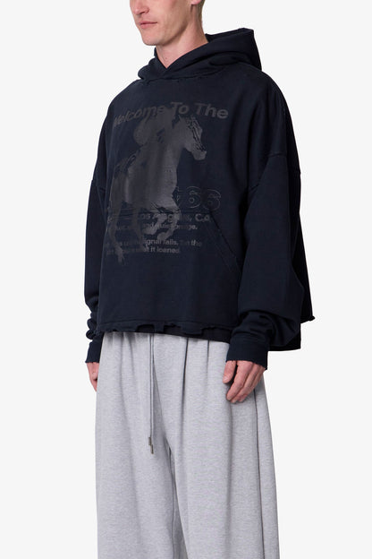 Moth Eaten Hoodie - Black