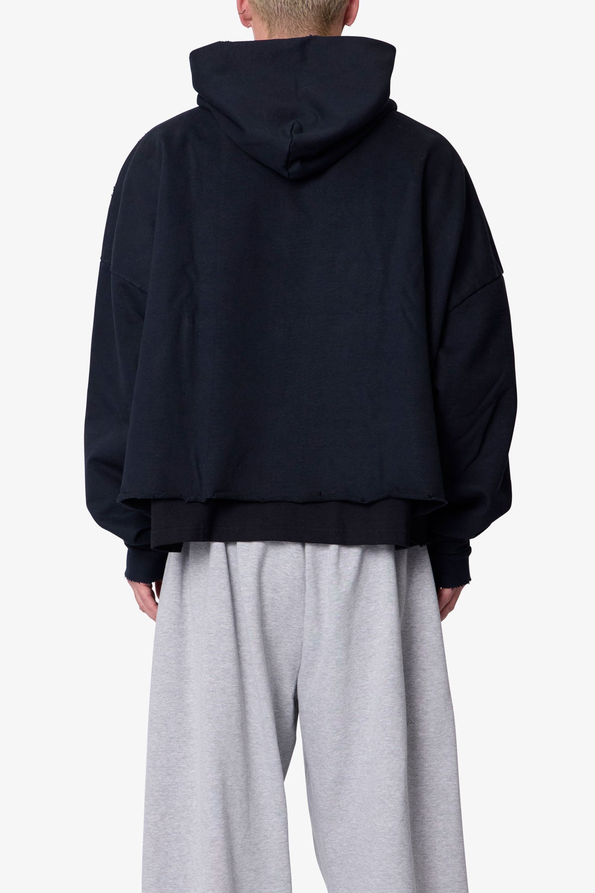 Moth Eaten Hoodie - Black