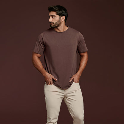 Short Sleeve Curved Hem T-Shirt