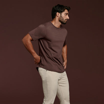 Short Sleeve Curved Hem T-Shirt