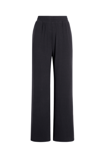 Slinky Rib Lounge Pant | Black