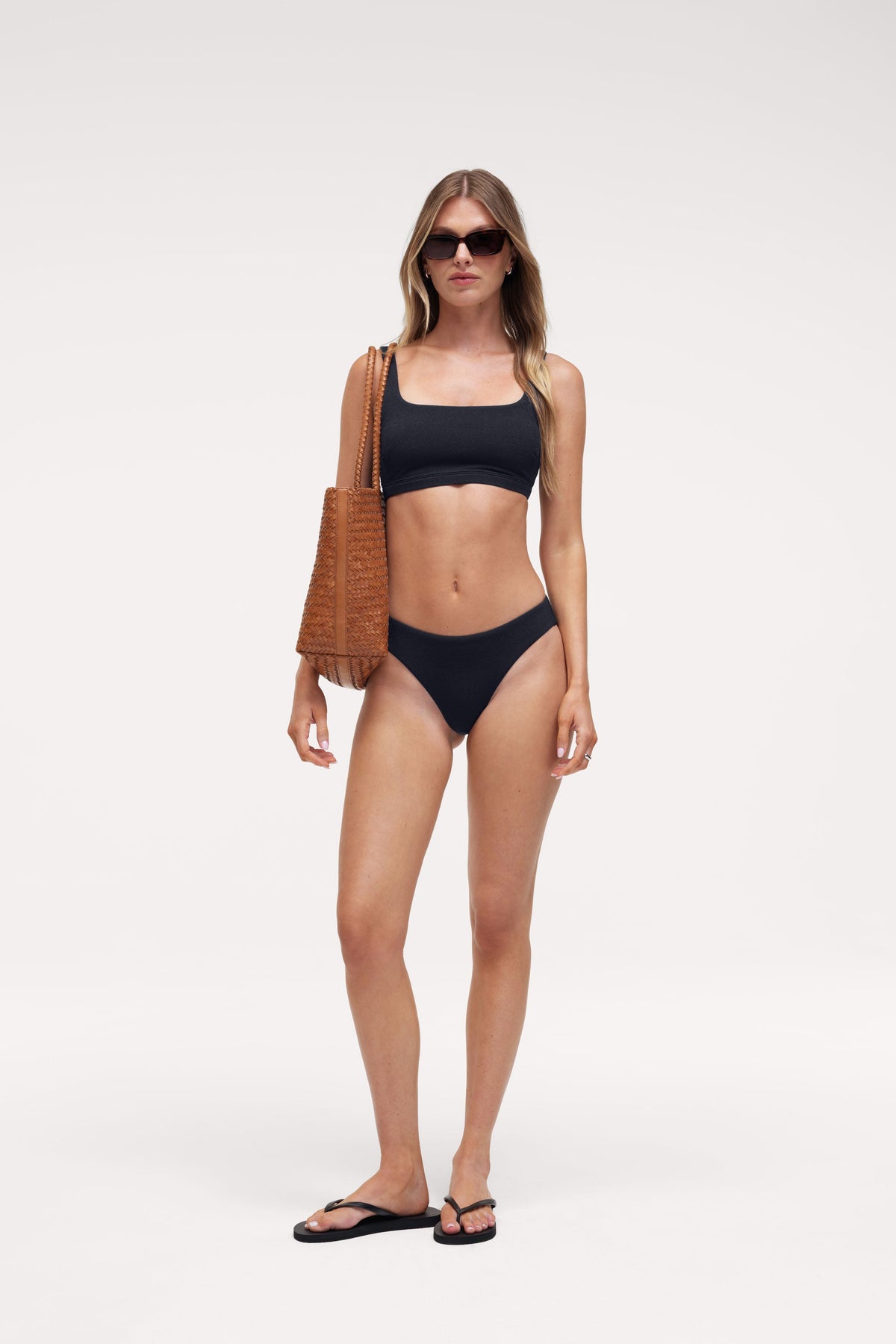 Low Waist Bikini Bottom | Crispy Black