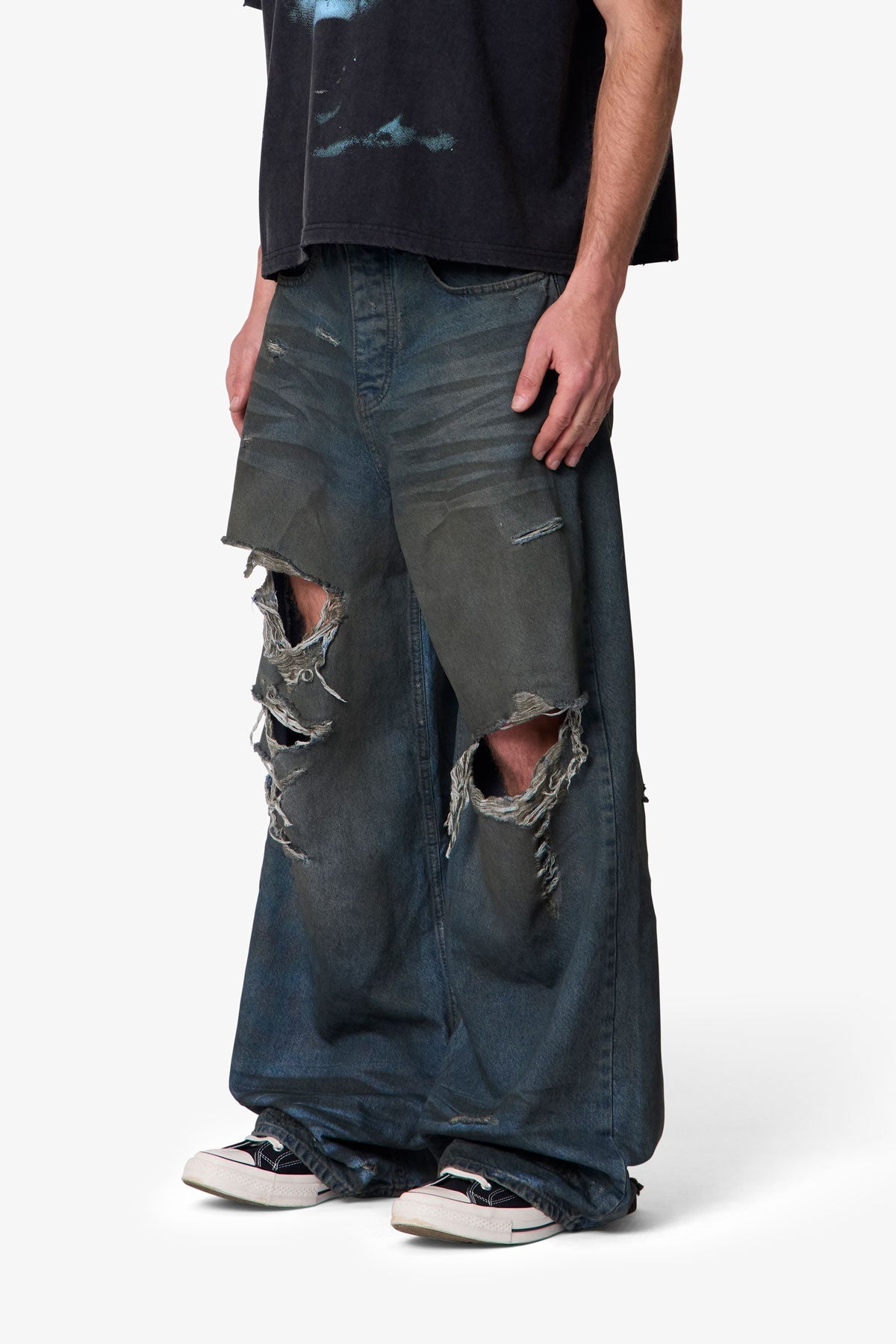 Oil Stain Rave Denim - Blue