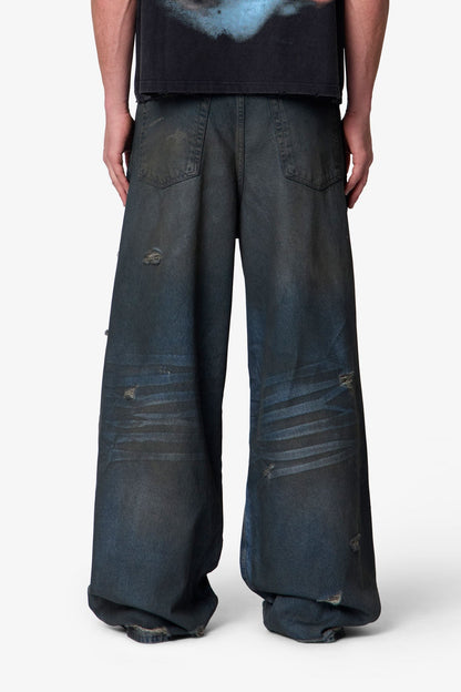 Oil Stain Rave Denim - Blue