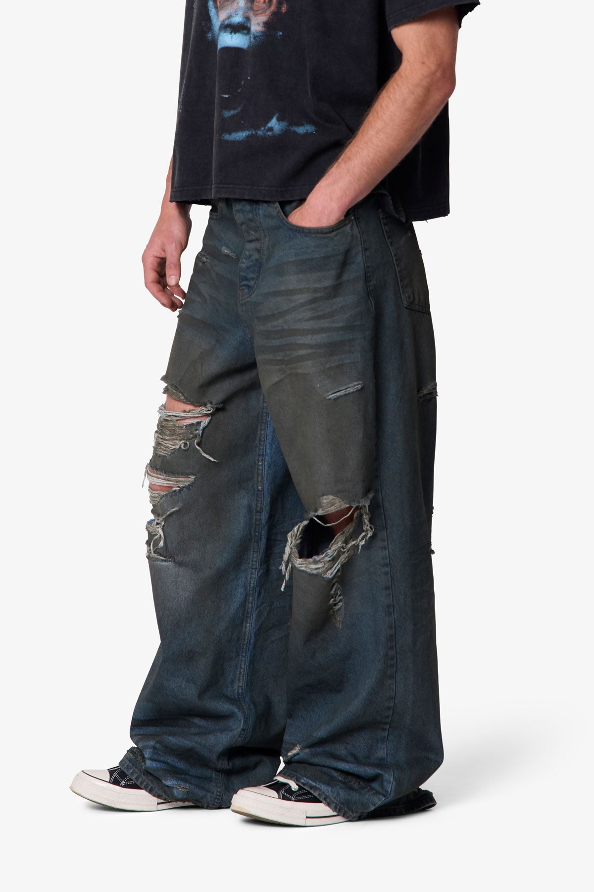 Oil Stain Rave Denim - Blue