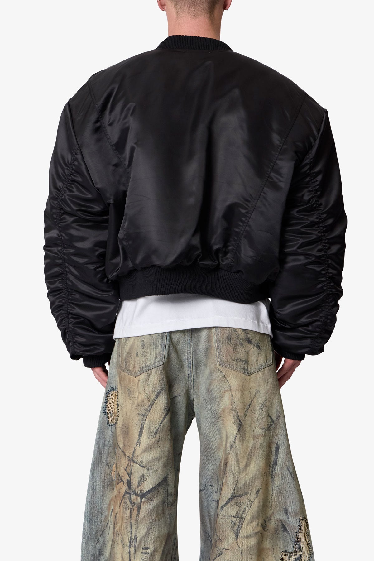 Oversized Bomber Jacket - Black