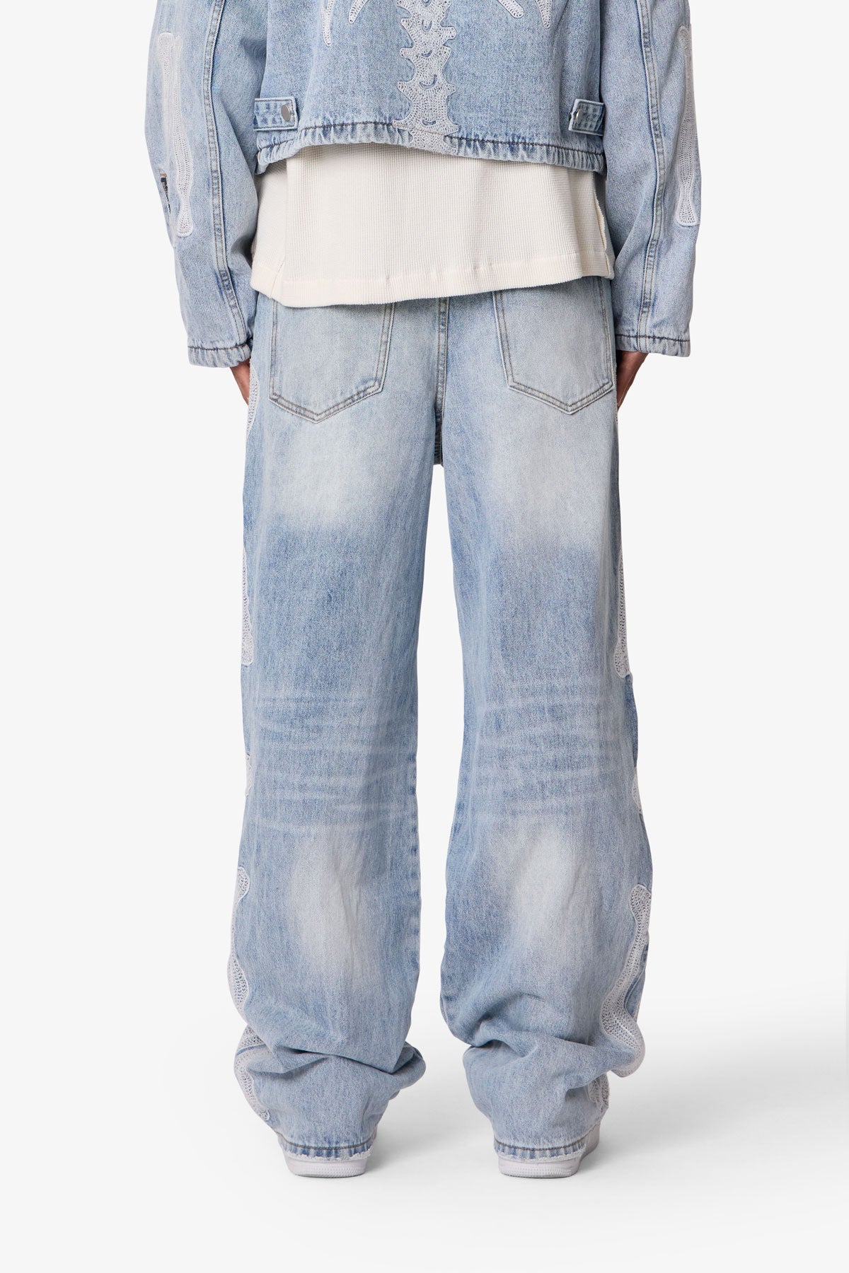 Skeleton Ultra Baggy Denim - Washed Blue